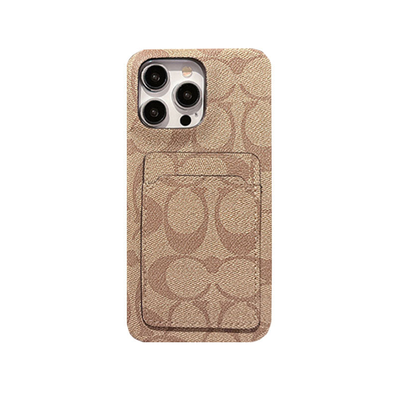 Klasické klasické pouzdro na iPhone s držákem karty bílé -JQB240330