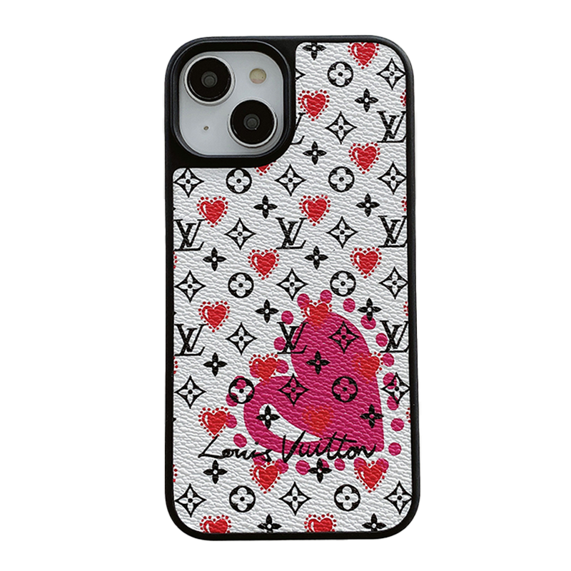 Luxury Balloon & Δερμάτινη θήκη για iPhone με καρδιά