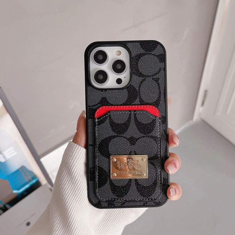 Klassisk kortväska läder iPhonefodral