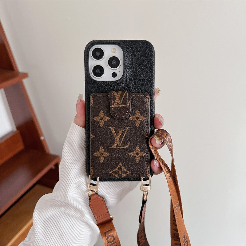 Luxusní Card Bag Crossbody Chain Case na iPhone