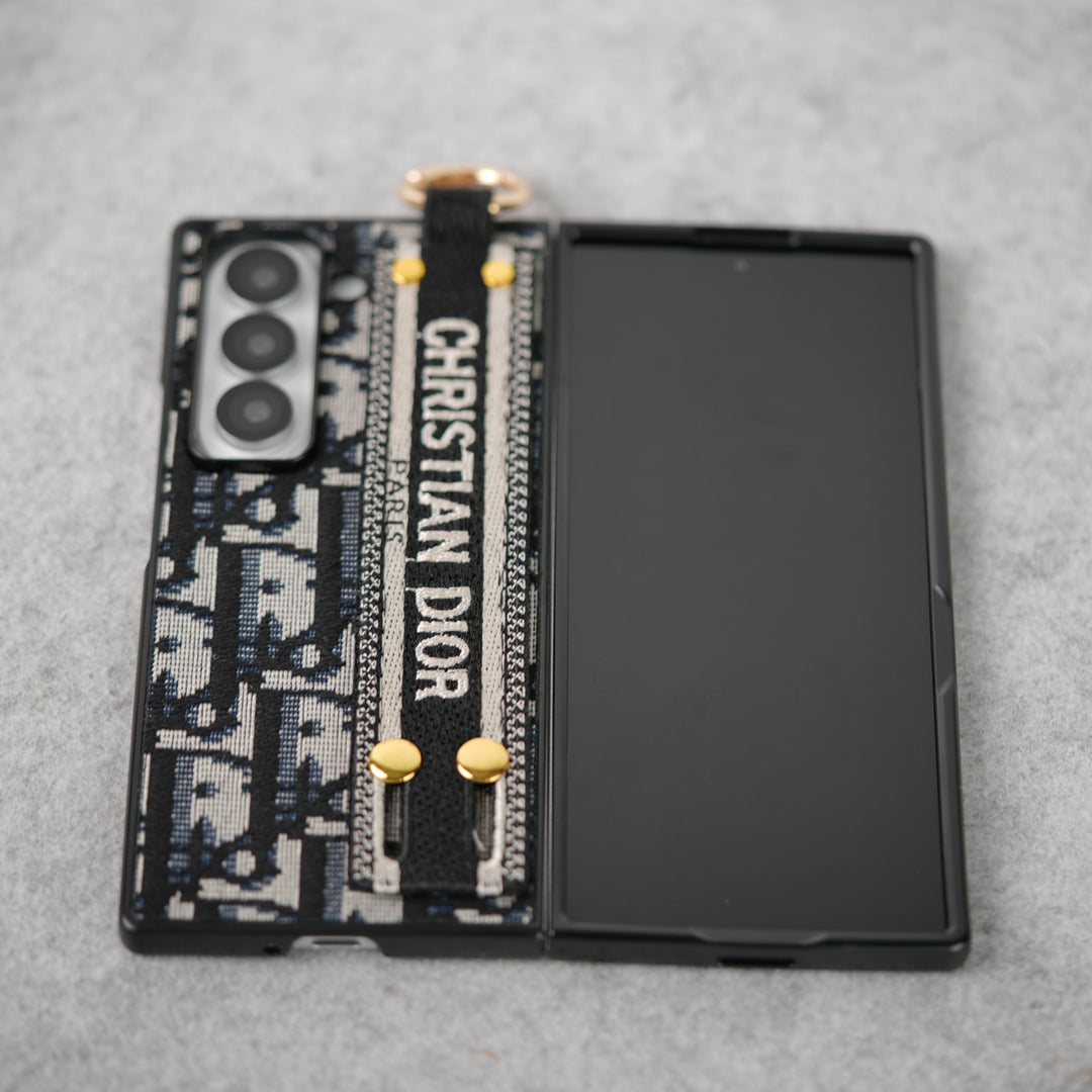 Husă cu broderie cu centură Dior marca de lux C pentru Samsung Z Fold