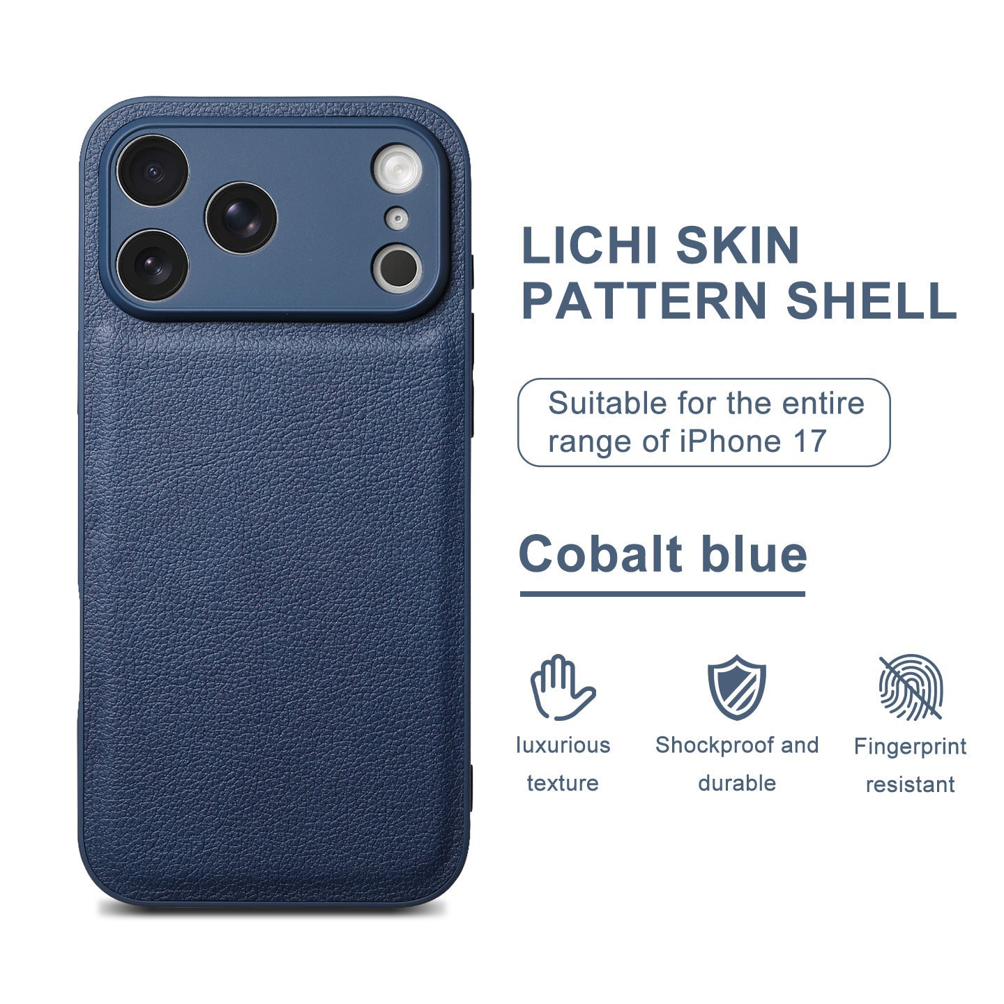 Aukščiausios kokybės Litchi Skin Pattern odinis dėklas, skirtas iPhone