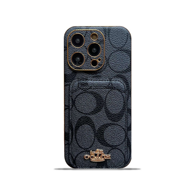 Klassisk iPhone-deksel med kortholder svart -KB241651