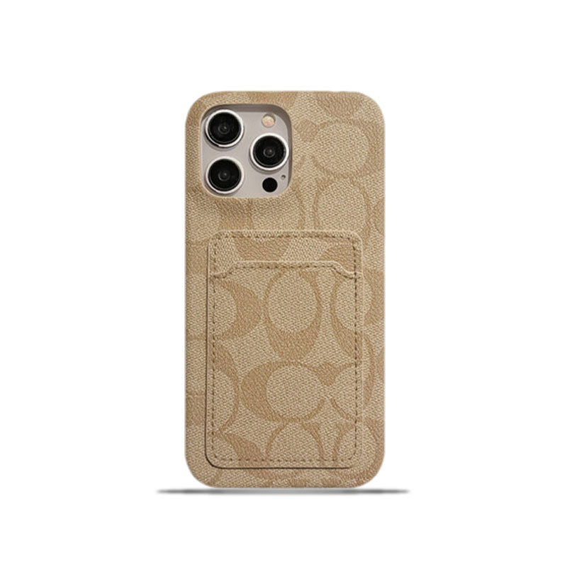 Klassische klassische iPhone-Hülle mit Kartenhalter Weiß -JQB240330