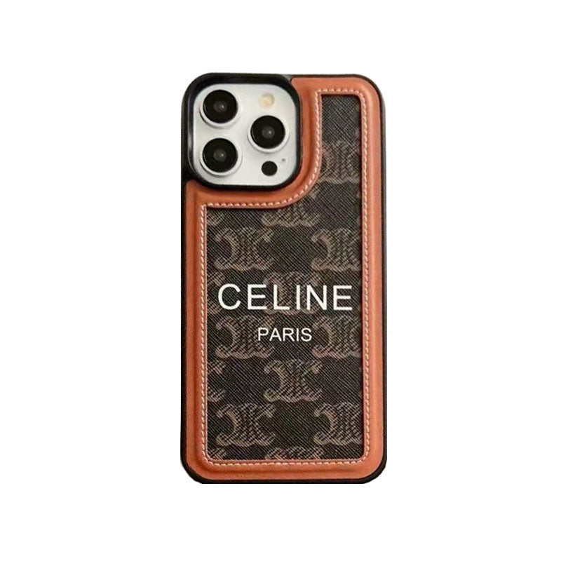 Coque iPhone Céline blanche avec sangle-SZ231124