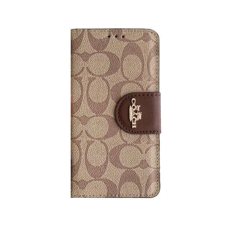 Klassische iPhone-Hülle, Leder-Klapphülle mit Kartenhalter, Schwarz