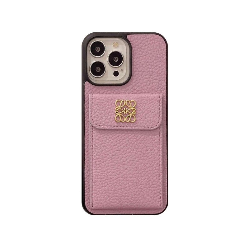 Luxusní pouzdro na iPhone s držákem karty Black-QBK240603