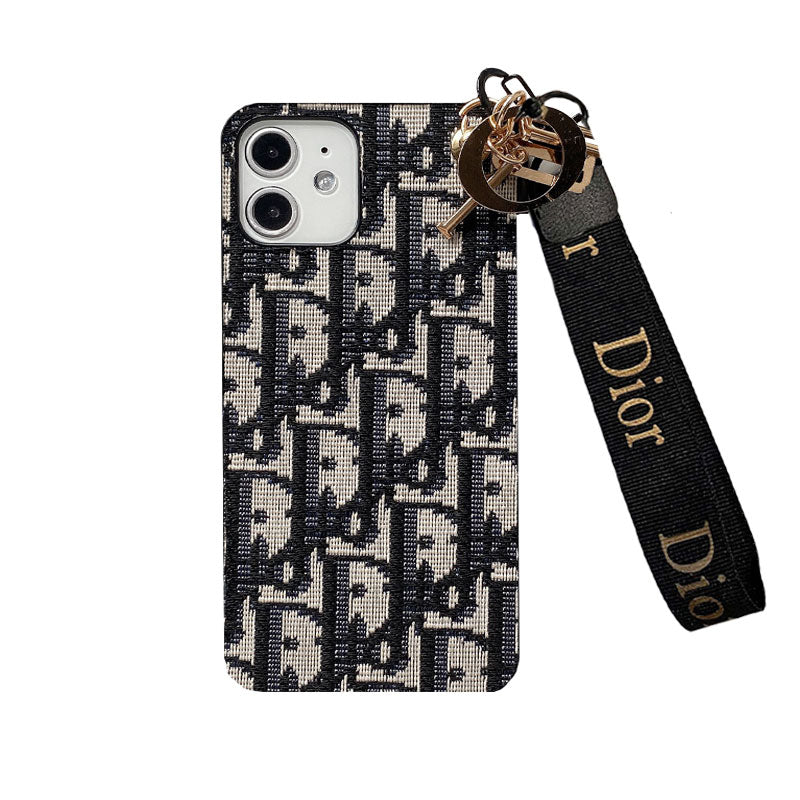 Madingas iPhone dėklas su juodu dirželiu-GS240315