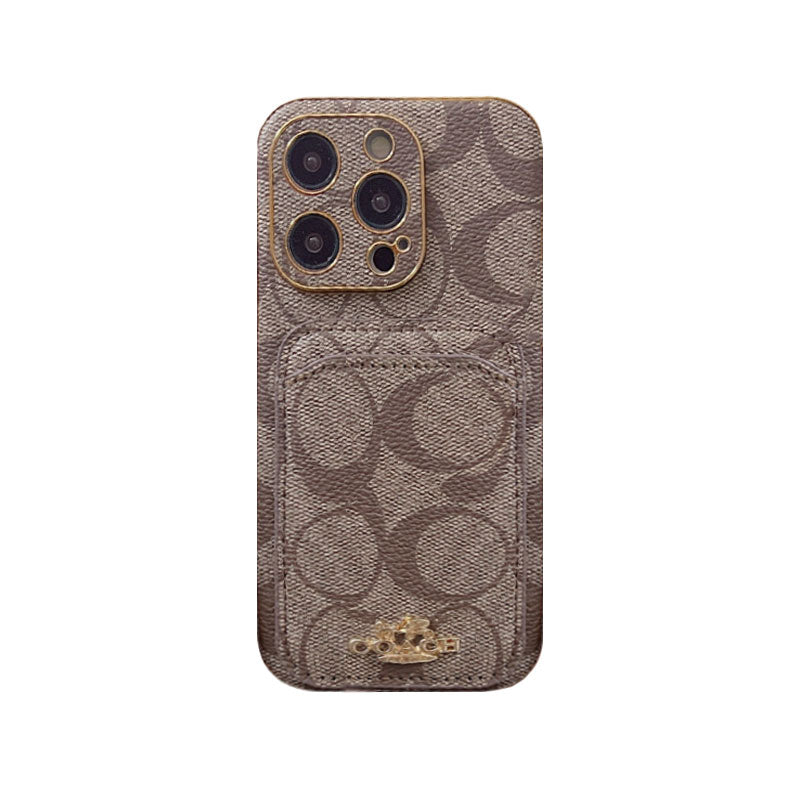 Klassisk iPhone-deksel med kortholder svart -KB241651