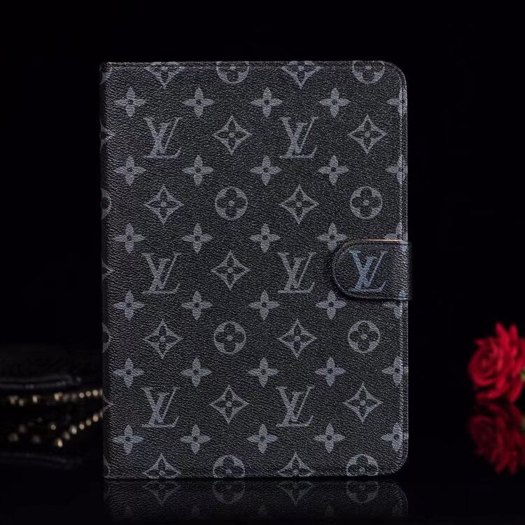 Elegantní Monogram Canvas Flip Cover Ochranné kožené pouzdro Apple iPad