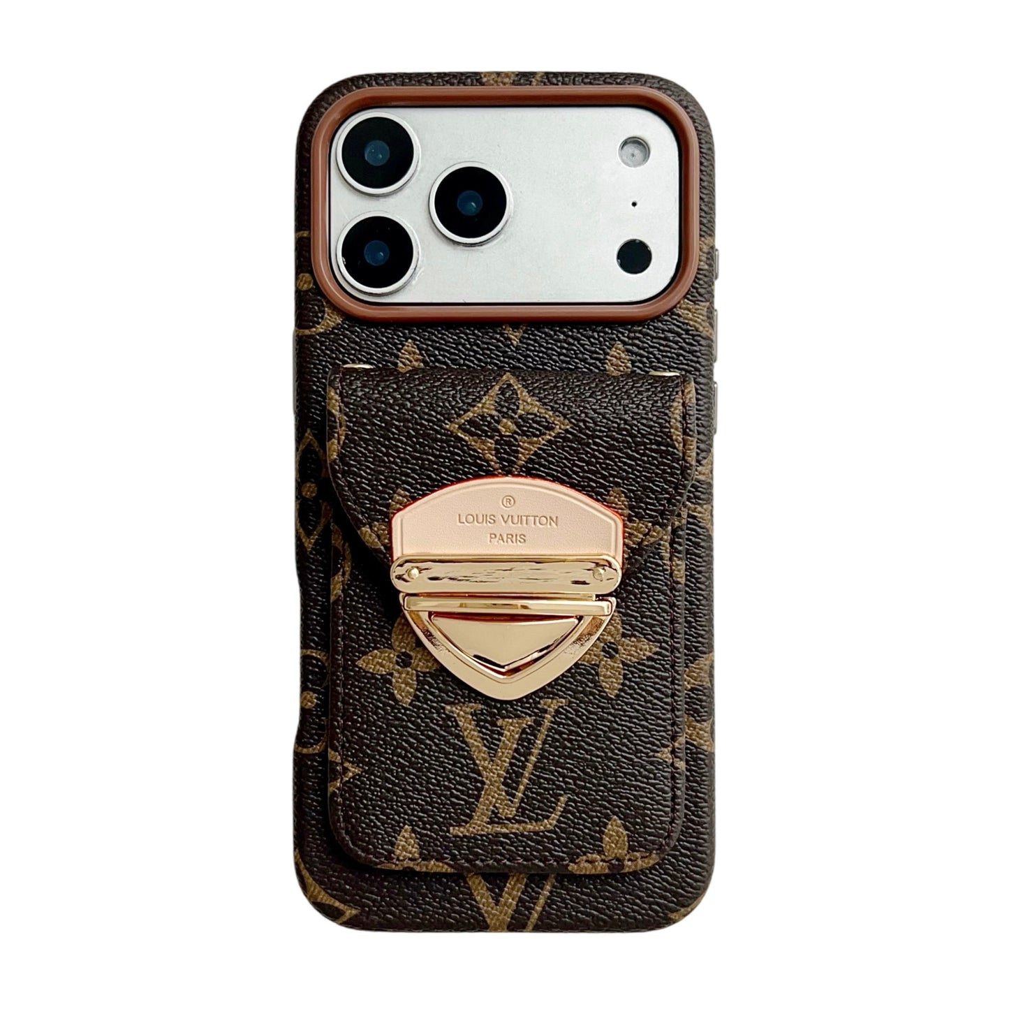 Luxusní crossbody pouzdro na iPhone s kapsou na kartu & Odnímatelný popruh