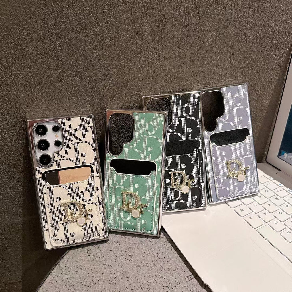 Elegantní ikonické módní pouzdro na Samsung s kapsou na karty