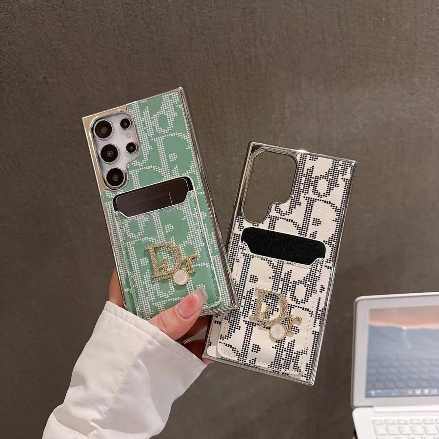 Elegantní ikonické módní pouzdro na Samsung s kapsou na karty