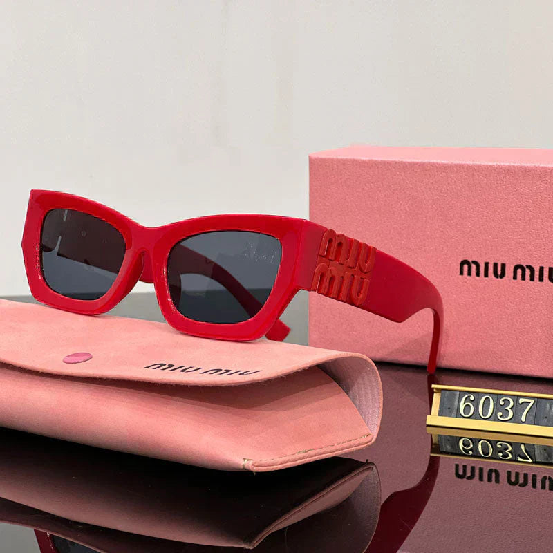 Modische quadratische Cat-Eye-Sonnenbrille 6037