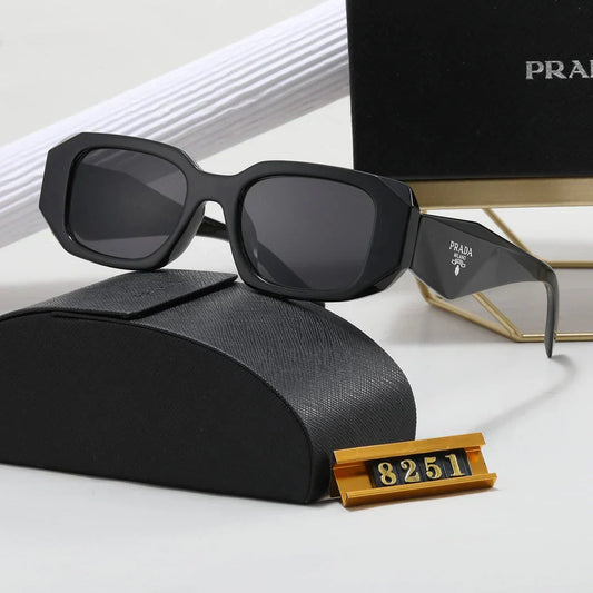 Polygonale Retro-Unisex-Sonnenbrille 8251