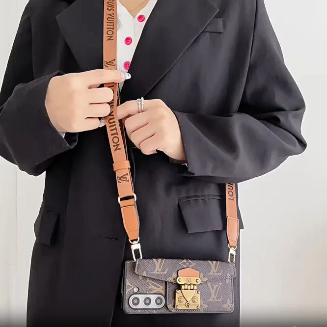 BORSA PER CARTE DI BLOCCO DI lusso A TRACOLLA CON CATENA SAMSUNG Z FOLD CASE