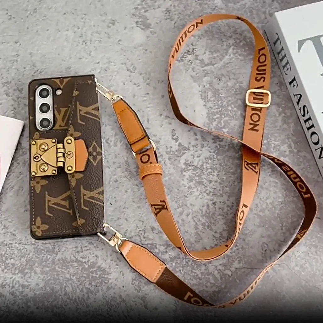 BORSA PER CARTE DI BLOCCO DI lusso A TRACOLLA CON CATENA SAMSUNG Z FOLD CASE