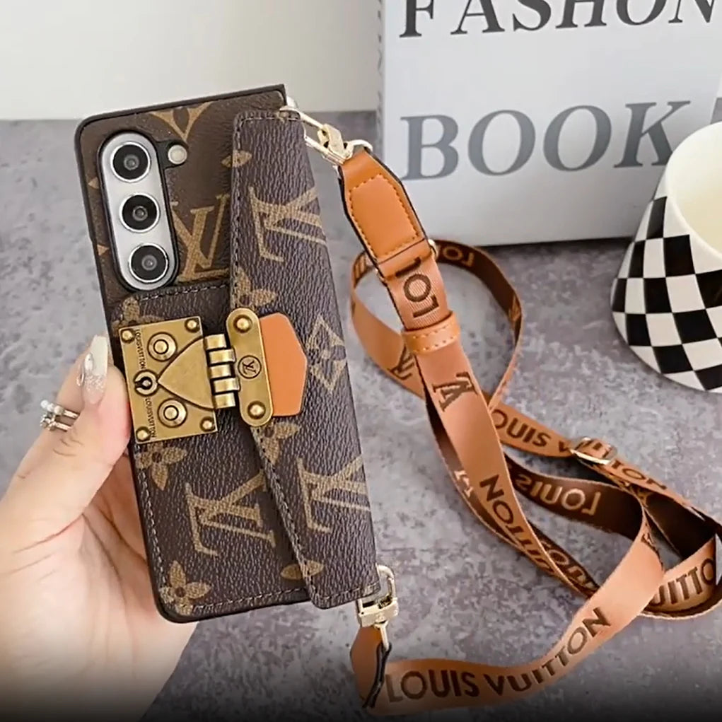 BORSA PER CARTE DI BLOCCO DI lusso A TRACOLLA CON CATENA SAMSUNG Z FOLD CASE