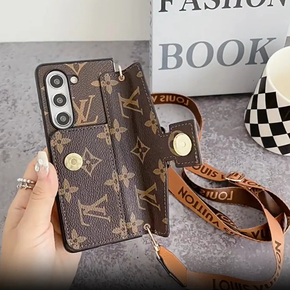 BORSA PER CARTE DI BLOCCO DI lusso A TRACOLLA CON CATENA SAMSUNG Z FOLD CASE