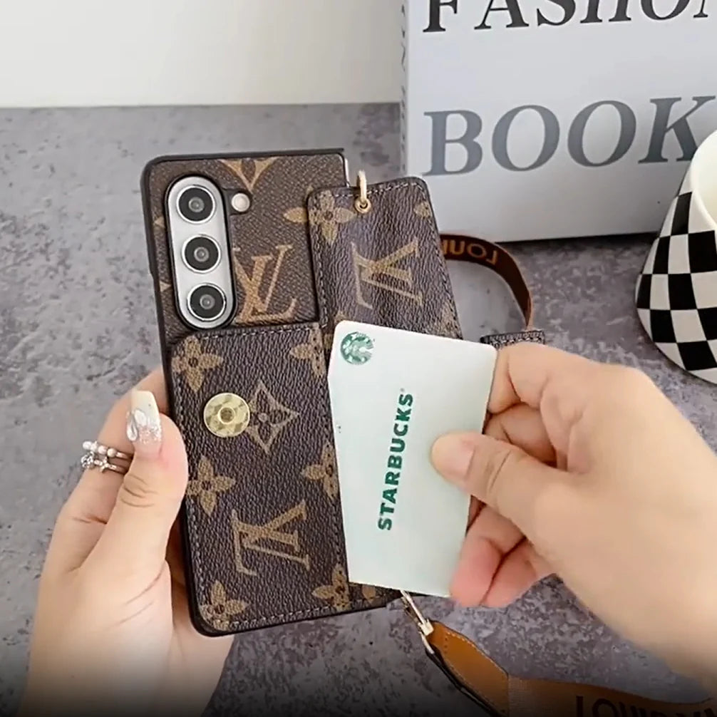BORSA PER CARTE DI BLOCCO DI lusso A TRACOLLA CON CATENA SAMSUNG Z FOLD CASE