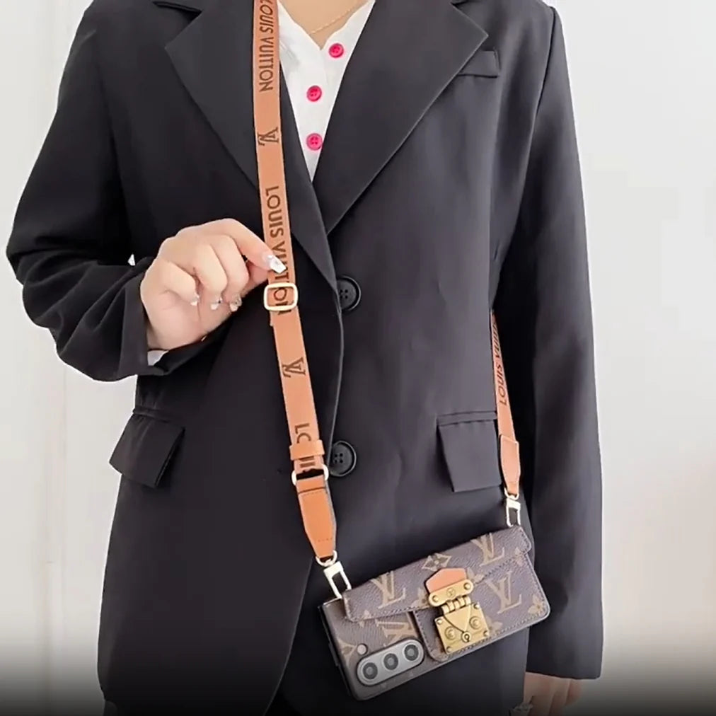 BORSA PER CARTE DI BLOCCO DI lusso A TRACOLLA CON CATENA SAMSUNG Z FOLD CASE
