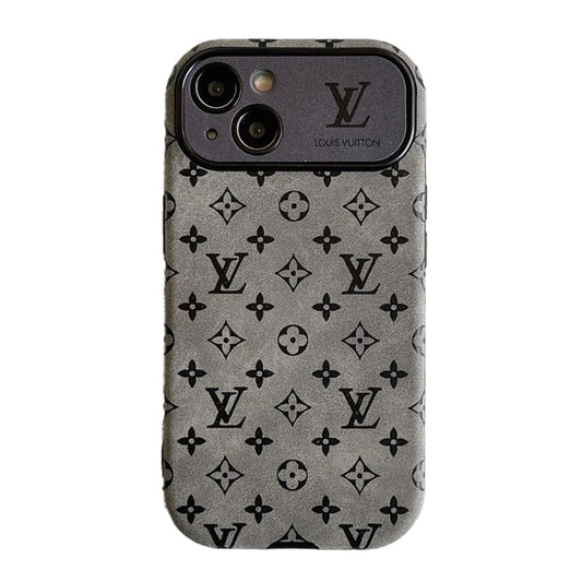 Luxuriöse iPhone-Hülle aus klassischem Leder in Braun und Schwarz