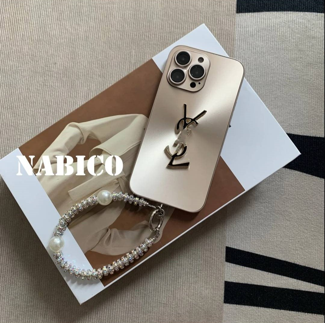 Elegante custodia per iPhone Letter Shine x Mono con catena