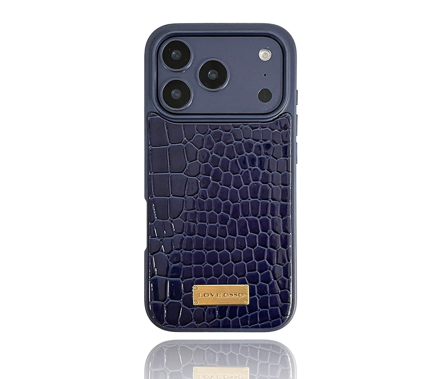 Custodia per iPhone di lusso con texture coccodrillo