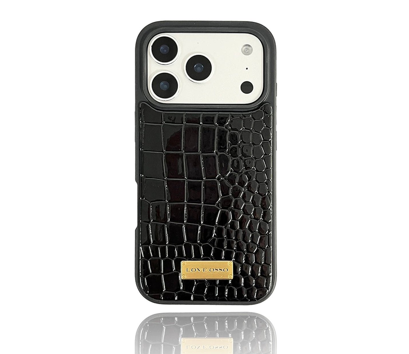 Custodia per iPhone di lusso con texture coccodrillo
