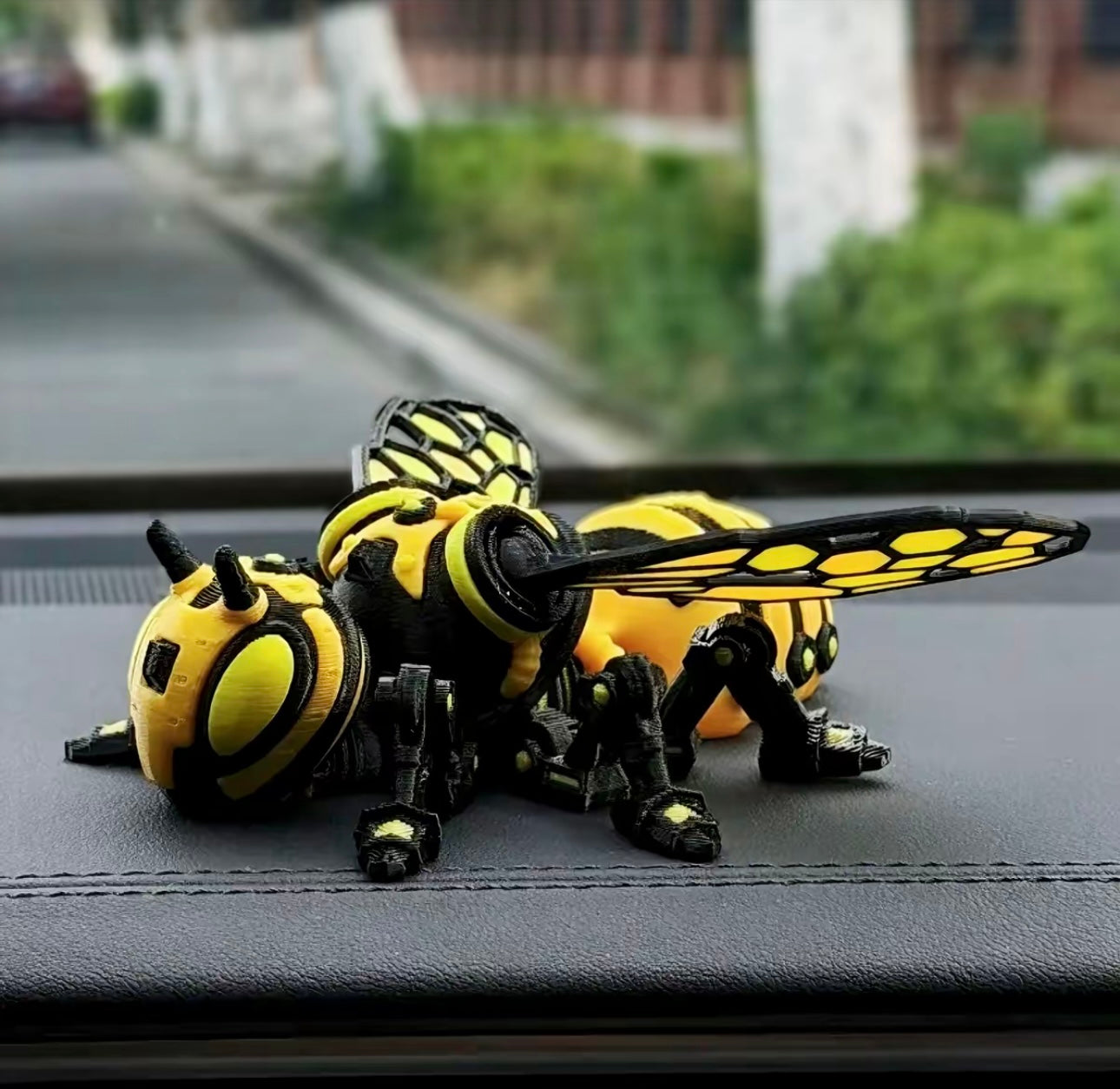 Cyber ​​Mech Bumblebee 3D vytištěný módní ornament