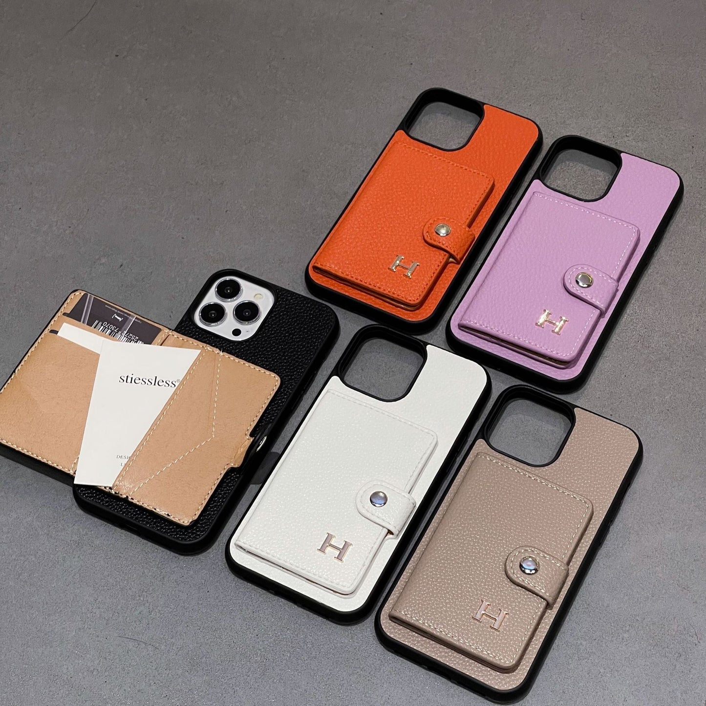 H Skórzane etui na karty do iPhone'a