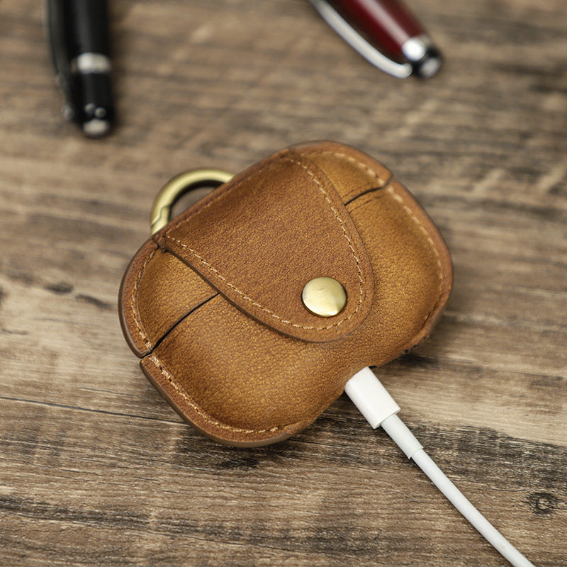 Kožené pouzdro Airpods Pro 2 s klipem