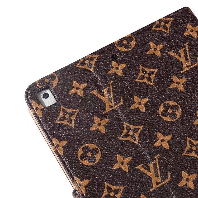 Custodia per iPad di Apple in tela monogramma di lusso in pelle con motivo a tema estivo fresco