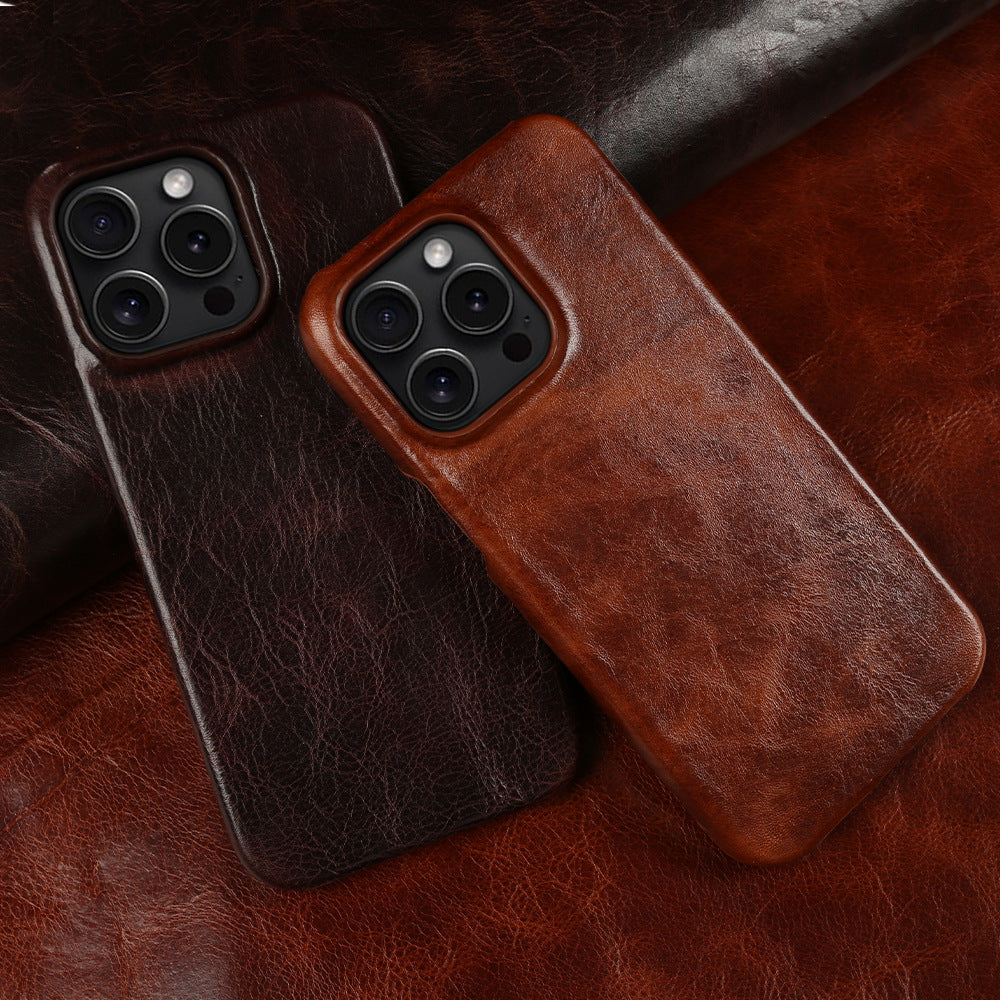 Natūralios odos iPhone dėklas