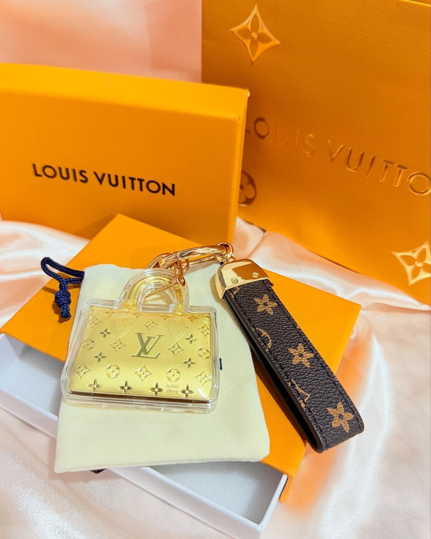 Schlüsselanhänger Gold Mini-Tasche