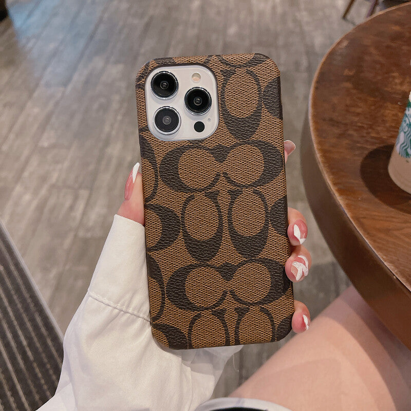 Klasikinis klasikinis iPhone dėklas rudas -JDK241426