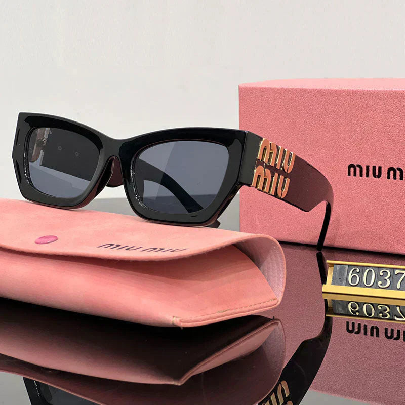 Modische quadratische Cat-Eye-Sonnenbrille 6037
