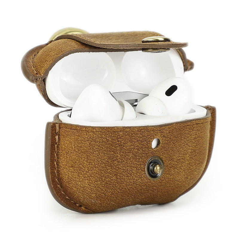 Kožené pouzdro Airpods Pro 2 s klipem