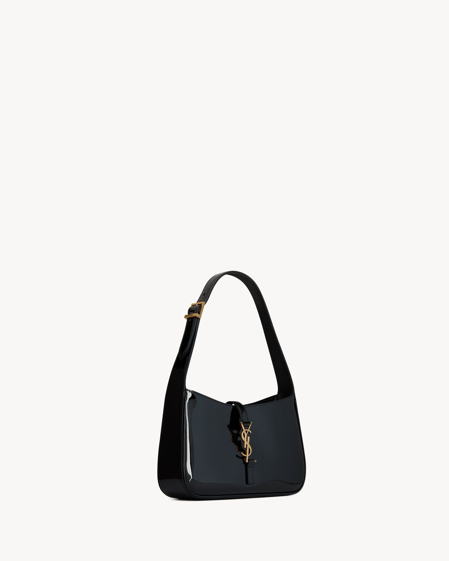 Saint Laurent Le 5 à 7 Hobo aus Lackleder – Burgunder Eleganz