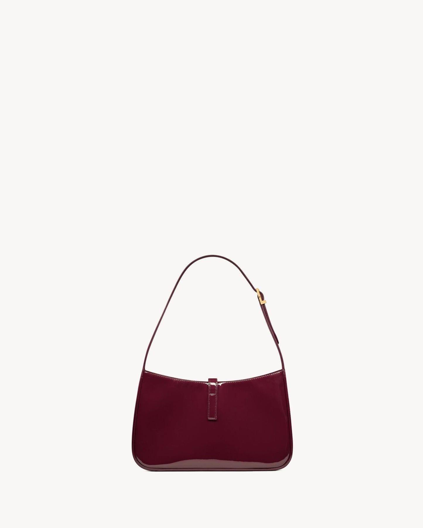 Saint Laurent Le 5 à 7 Hobo aus Lackleder – Burgunder Eleganz