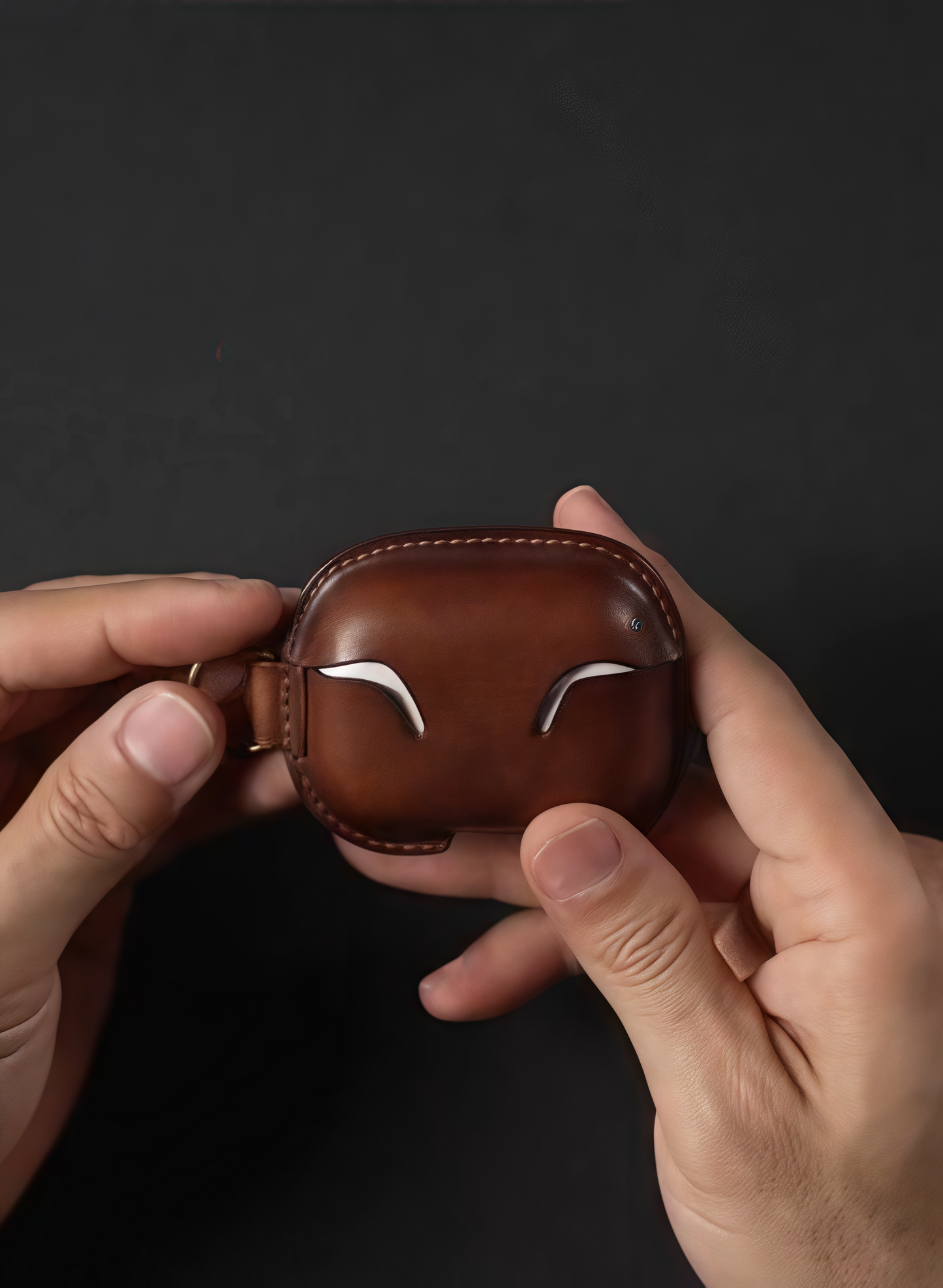 Wysokiej jakości etui na słuchawki Airpods z prawdziwej skóry