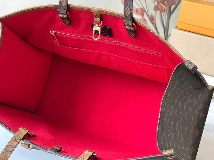 Luxe Monogram Læder Tote BagHåndtaske