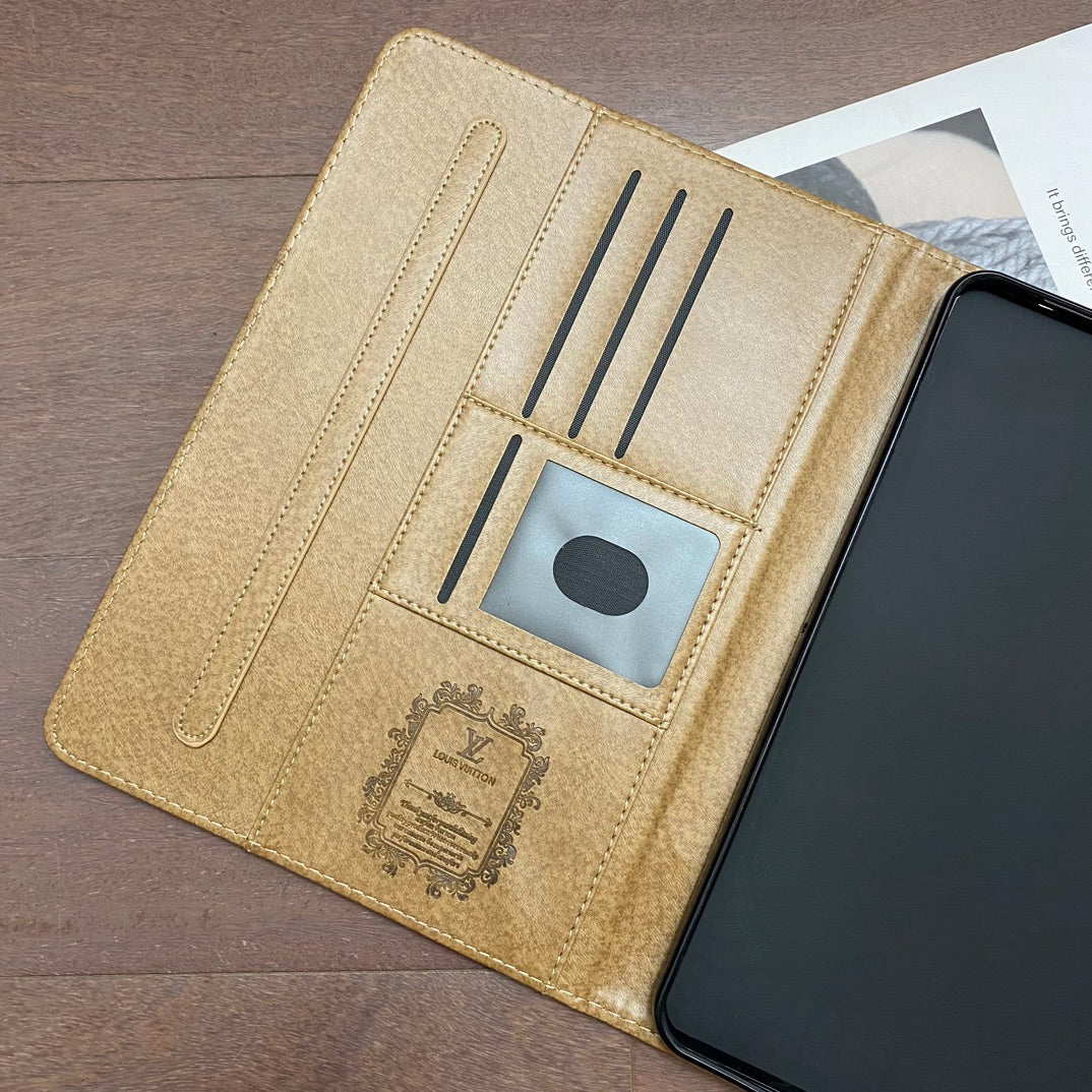 Elegantní Monogram Canvas Flip Cover Ochranné kožené pouzdro Apple iPad