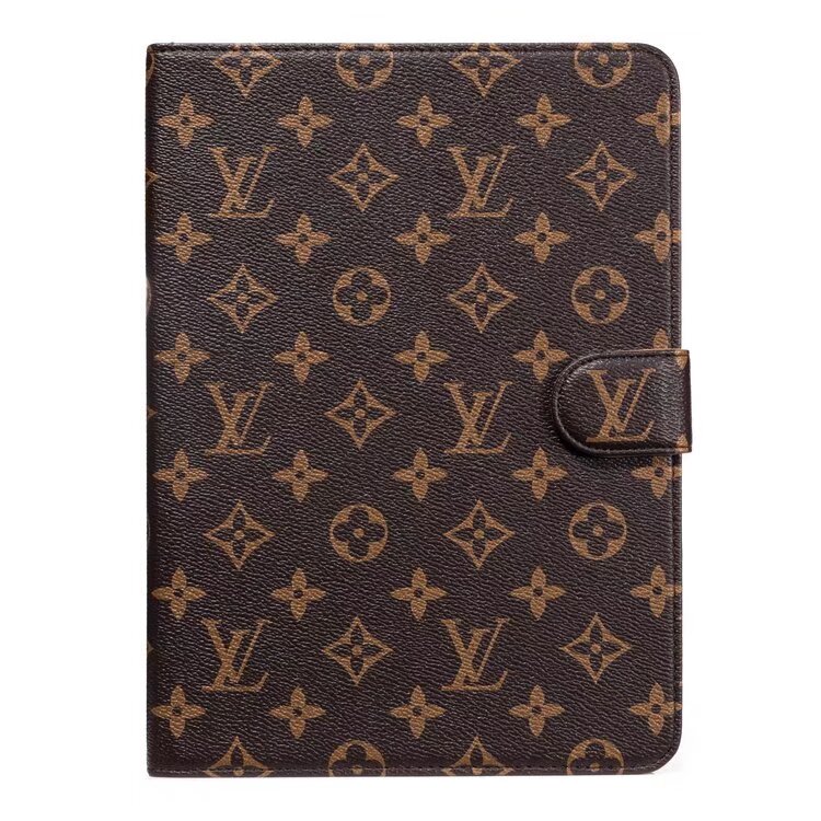 Custodia per iPad di Apple in tela monogramma di lusso in pelle con motivo a tema estivo fresco