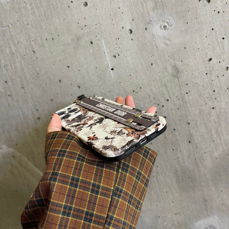 Custodia per iPhone con cinturino alla moda in foglia d'acero