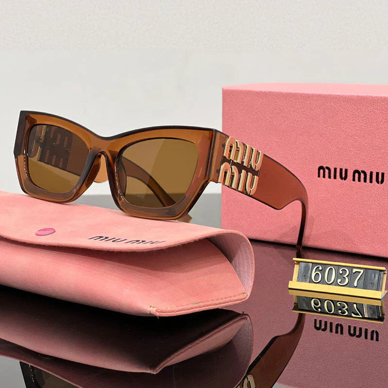 Modische quadratische Cat-Eye-Sonnenbrille 6037