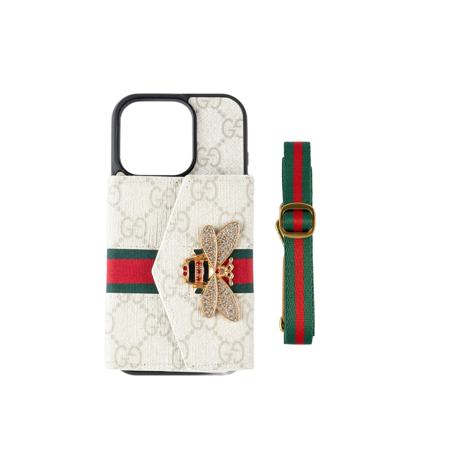 Wysokiej jakości zaawansowane etui Crossbody na iPhone'a z uchwytem na kartę  &  i paskiem na ramię