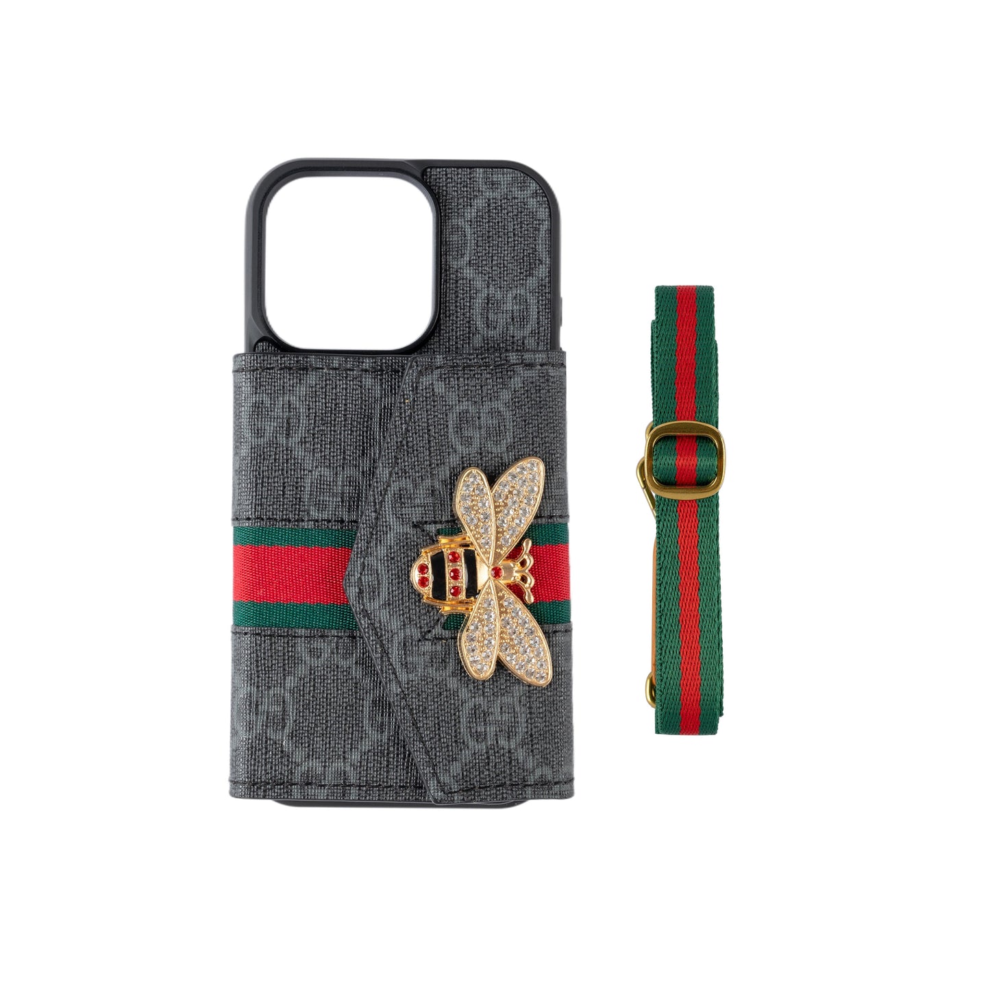 Wysokiej jakości zaawansowane etui Crossbody na iPhone'a z uchwytem na kartę  &  i paskiem na ramię