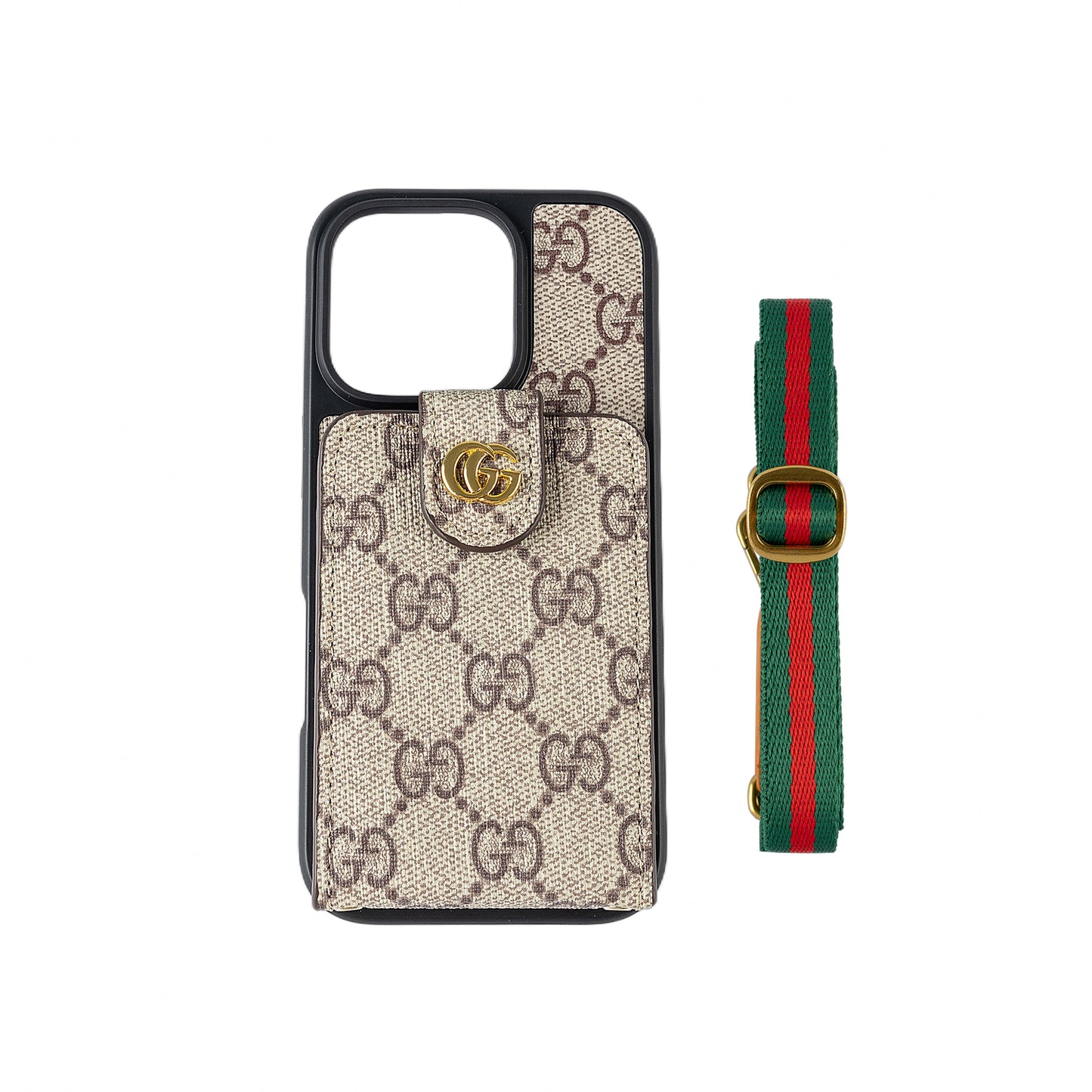 Luxusní crossbody pouzdro na iPhone s držákem karty & řemínkem