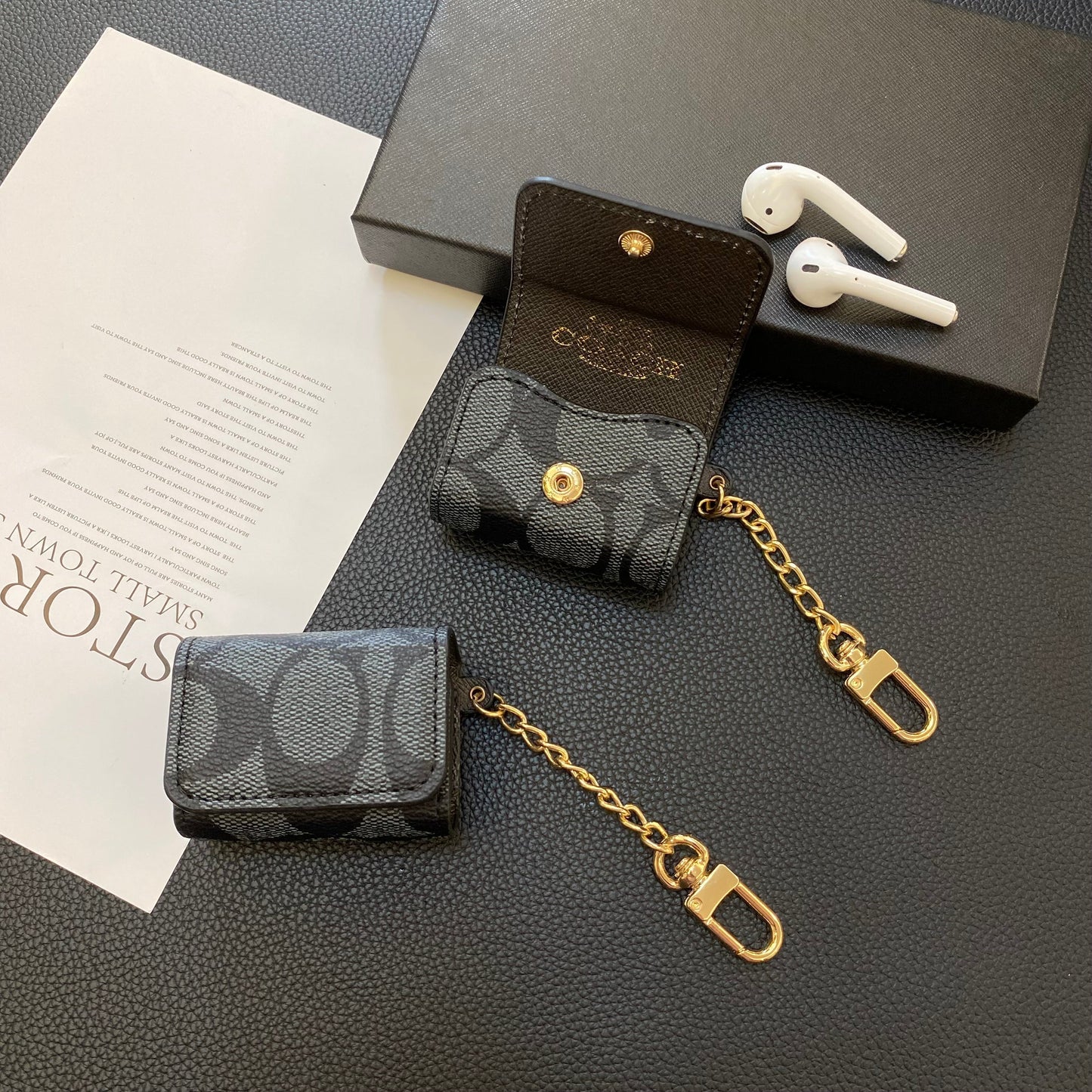 Luxusní klasická pouzdra AirPods Pro černá- YH240425